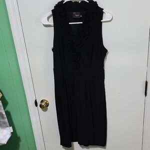 JUST TAYLOR Elegant Black Ruffled Dress